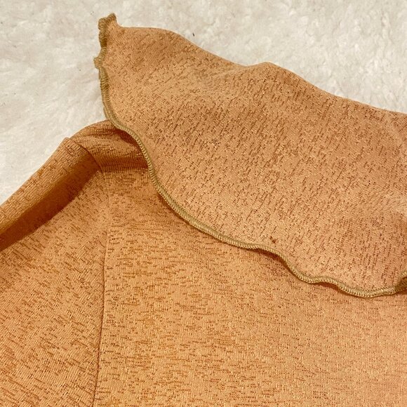 Vintage Eyeshadow Yellow Long Sleeve Ruffle Blouse - Picture 12 of 14